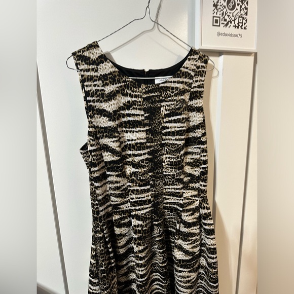 Calvin Klein pleated full volume skirt striped size 12 - Picture 8 of 15